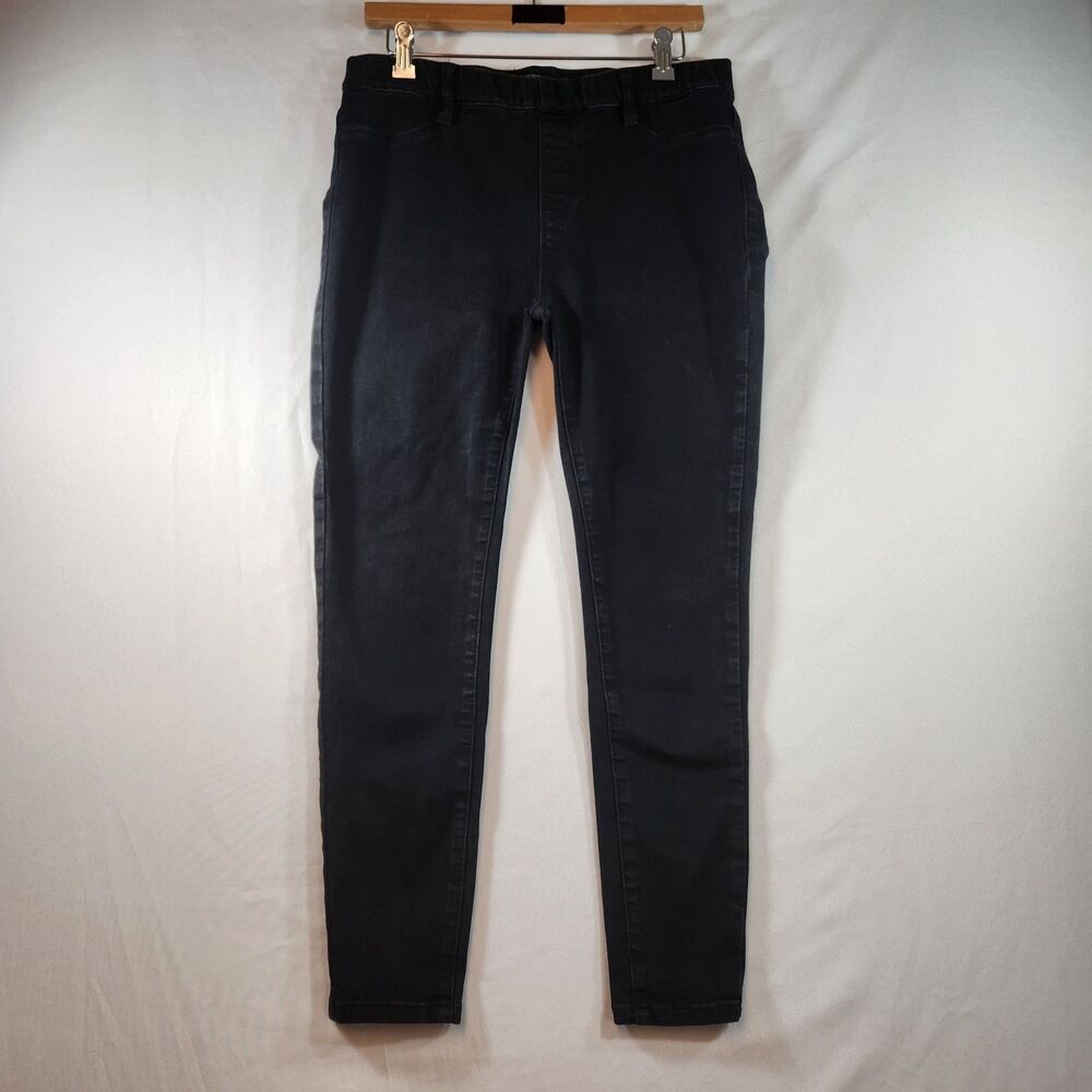 Judy Blue Jeans Womens 11/30 Black Skinny Pull On Denim meas 32x27 JB88263
